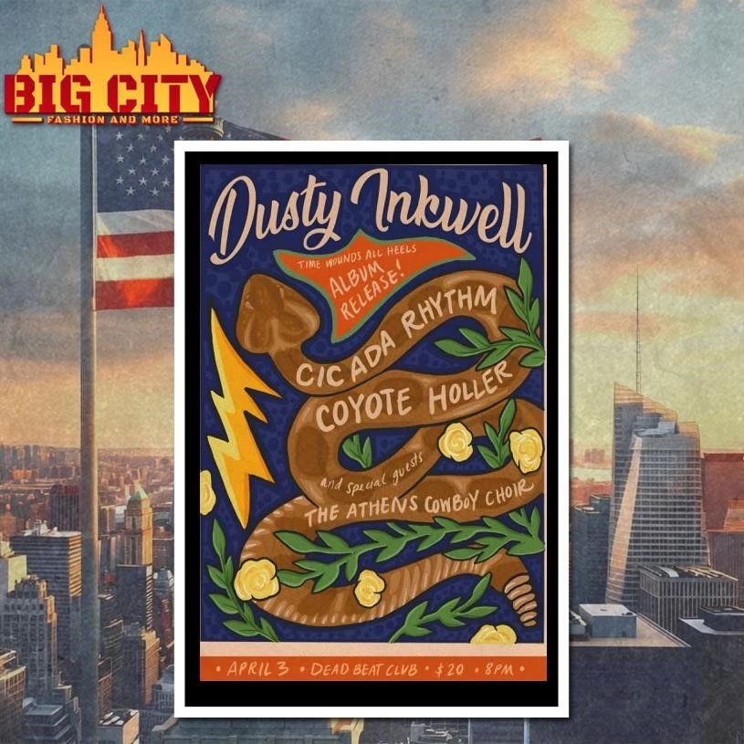 Dusty Inkwell April 3 2026 In Athens GA Poster Shirt