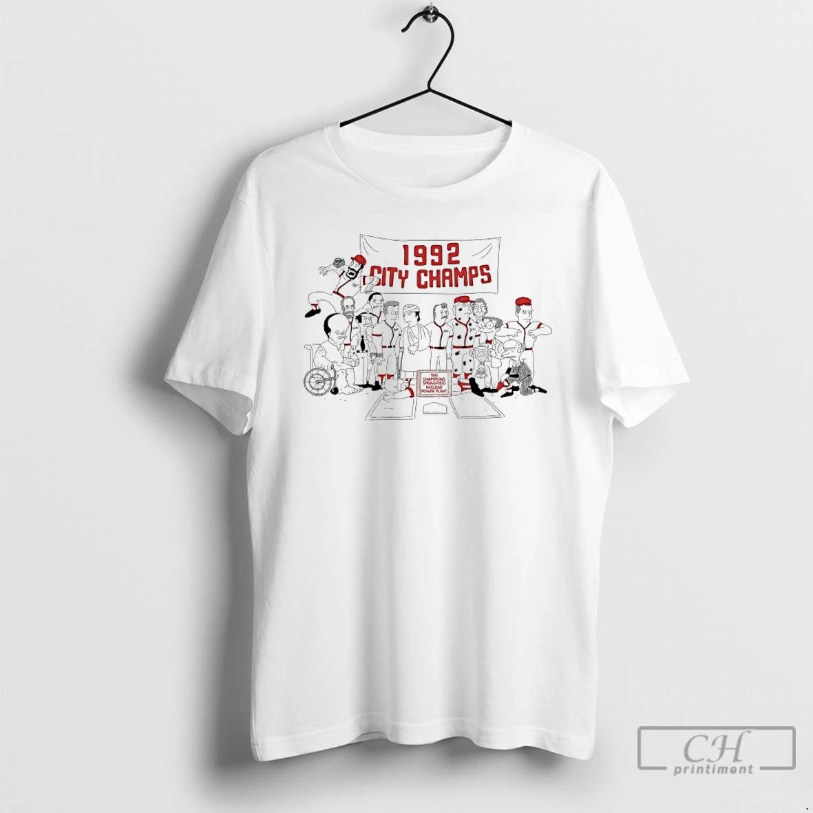Classic The Simpsons 1992 City Champions Springfield Nuclear Power Plant T Shirts