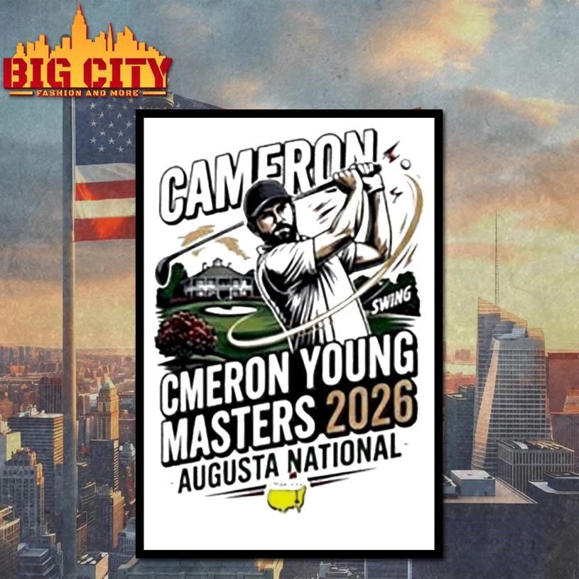 Cameron Young Augusta National Masters 2026 Golf Graphic Shirt