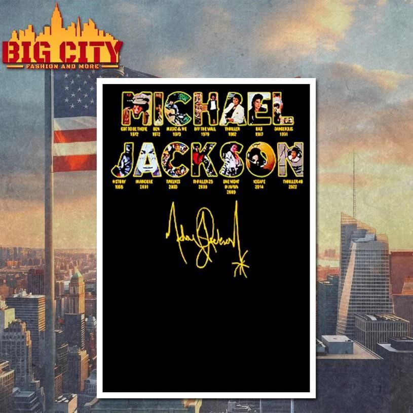 Michael Jackson 90s Retro Graphic Signature Shirt