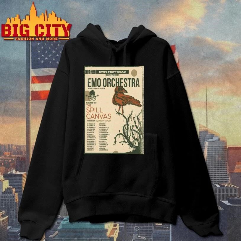 Emo Orchestra performing with The Spill Canvas Tour 2026 Poster Shirt