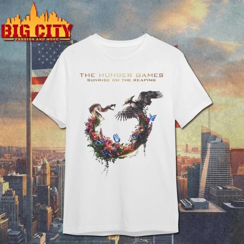 The Hunger Games Sunrise On The Reaping Logo Snake And Bird Shirt