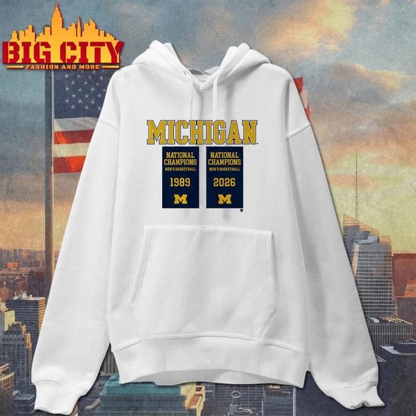 Michigan Wolverines MBB 2026 National Champions Banners Classic Shirt