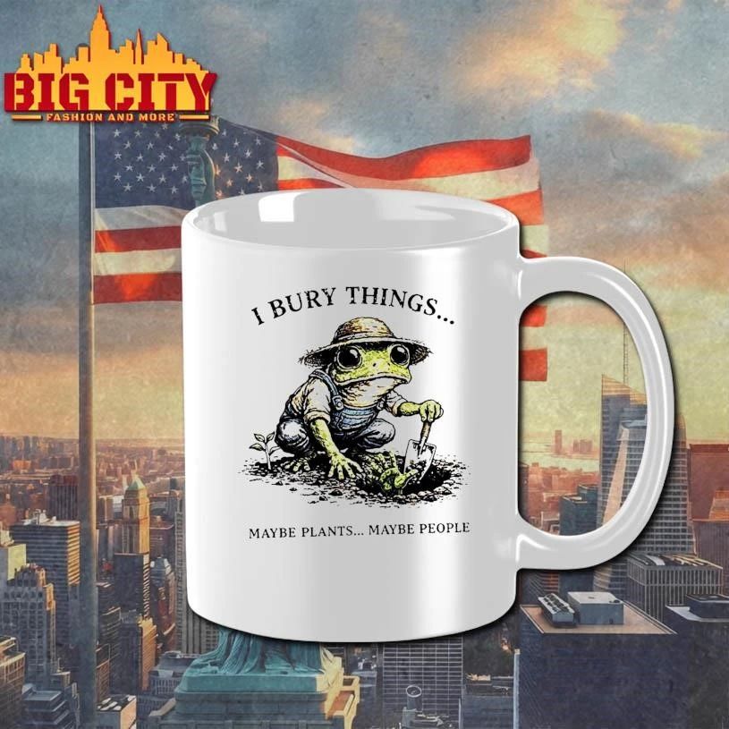 Frog I Bury Things Maybe Plants Maybe People Vintage Shirt