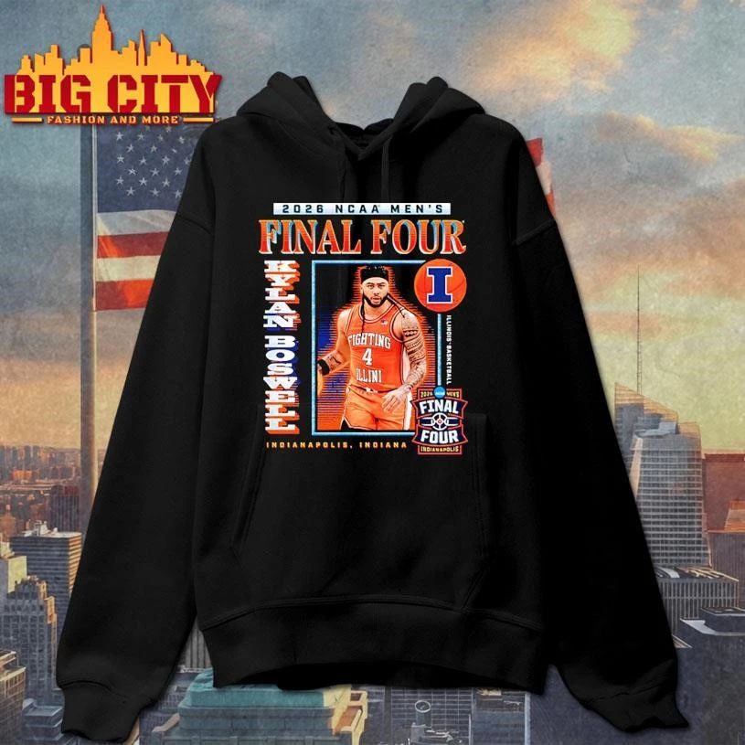 Kylan Boswell Illinois Fighting Illini 2026 NCAA Men’s Basketball March Madness Final Four College Shirt