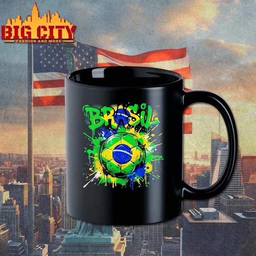 Brazil Football Soccer Player Flag Graffiti Father’s Day Shirt
