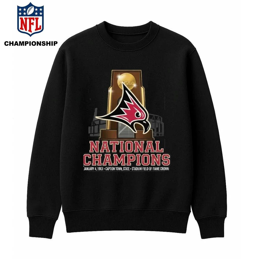 Wisconsin River Falls Falcons Stagg Bowl 2025 NCAA Division III Champion At Tom Benson Hall Of Fame Stadium Shirt